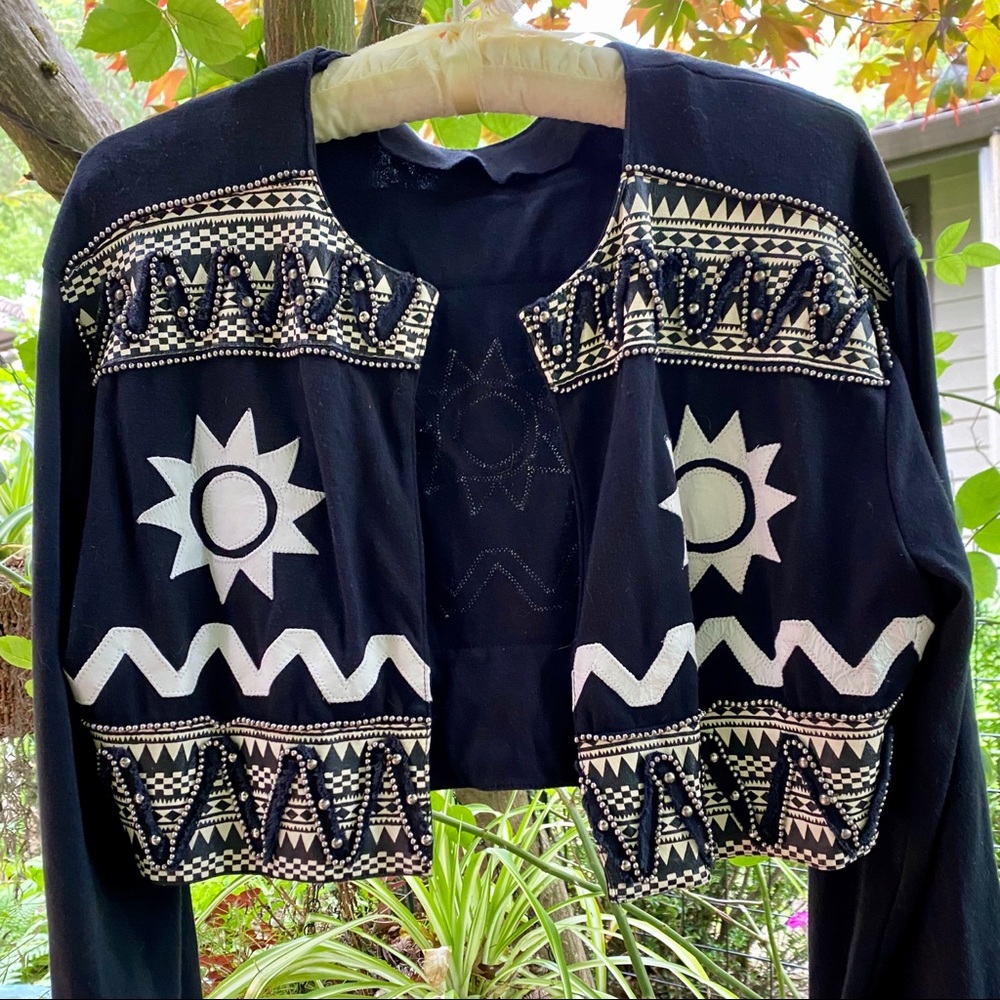 Handmade Embroidered Cropped Jacket